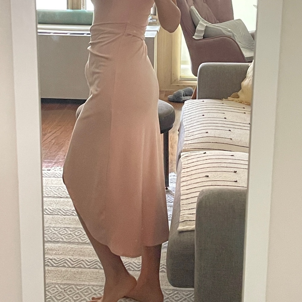 Aritzia Wilfred Saturn Midi Dress (Color: Coral Blush) - Picture 9 of 14